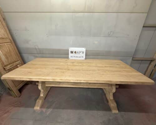 Aérogommage table en chêne à Gujan Mestras