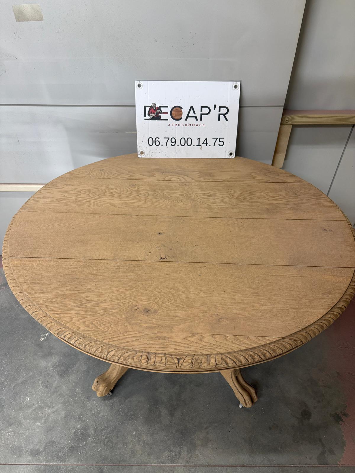 Aérogommage Table Bois Arcachon 4