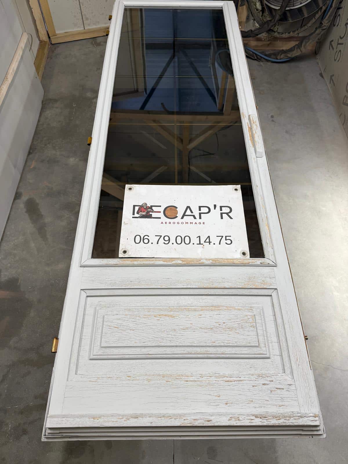 Aérogommage Porte Battante Bois Mios 3