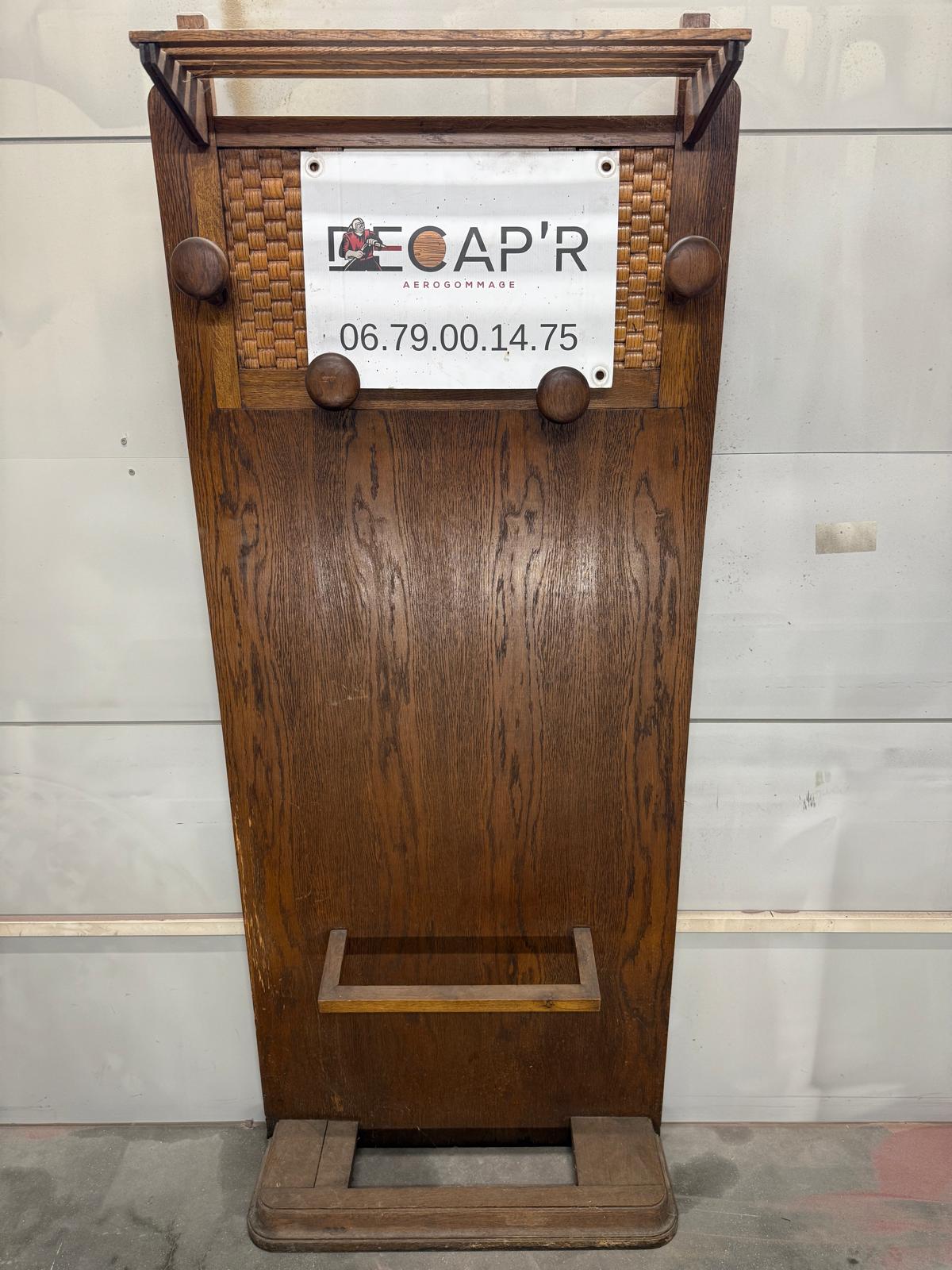 Aérogommage Porte manteau Bois Le Teich 2